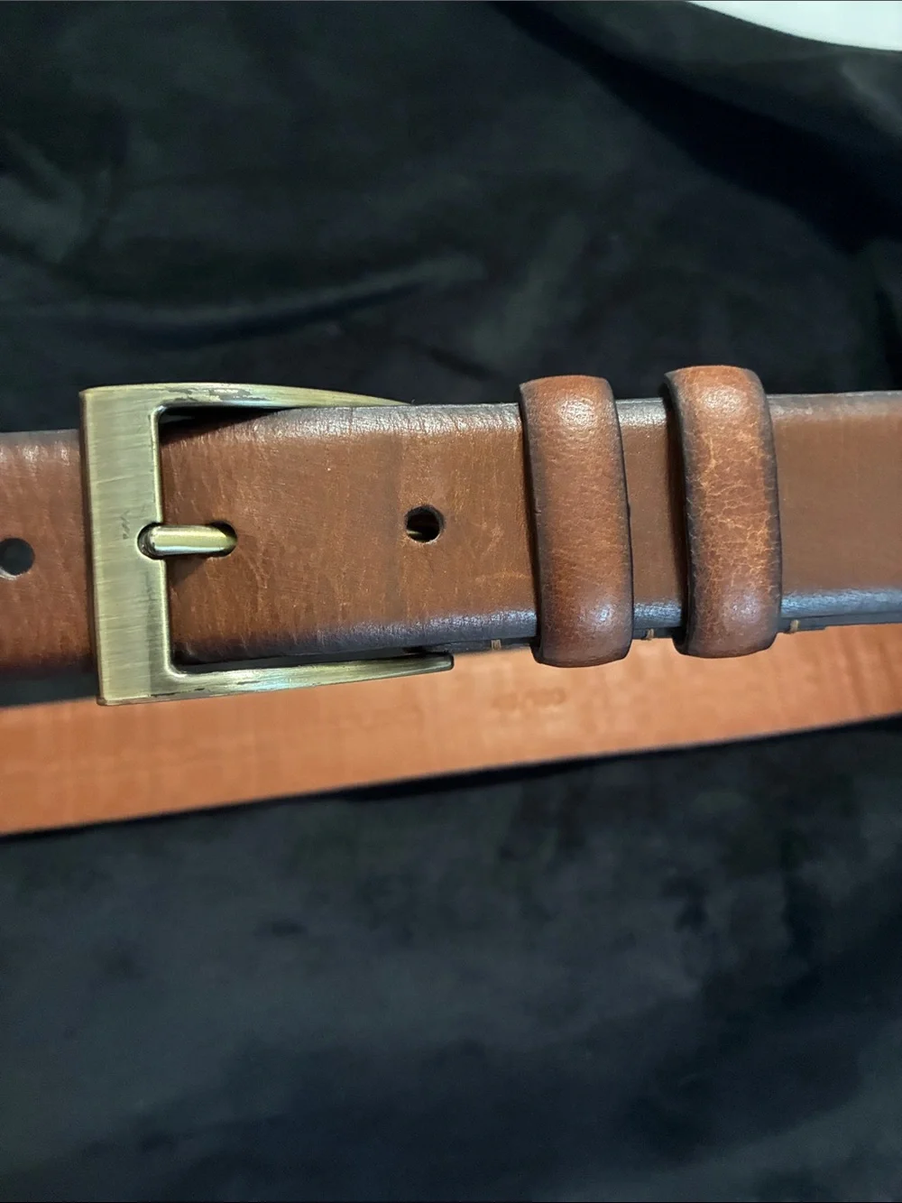 BOCONI Men’s size 40 leather belt. Gold buckle. Cognac color EUC